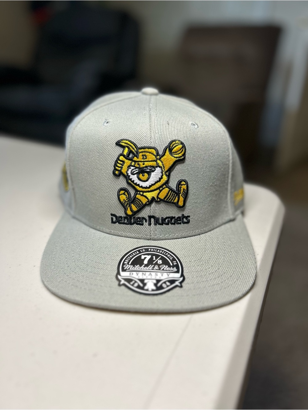 Mitchell & Ness Denver Nuggets Maxie the Miner Fitted Hat Size 7⅛